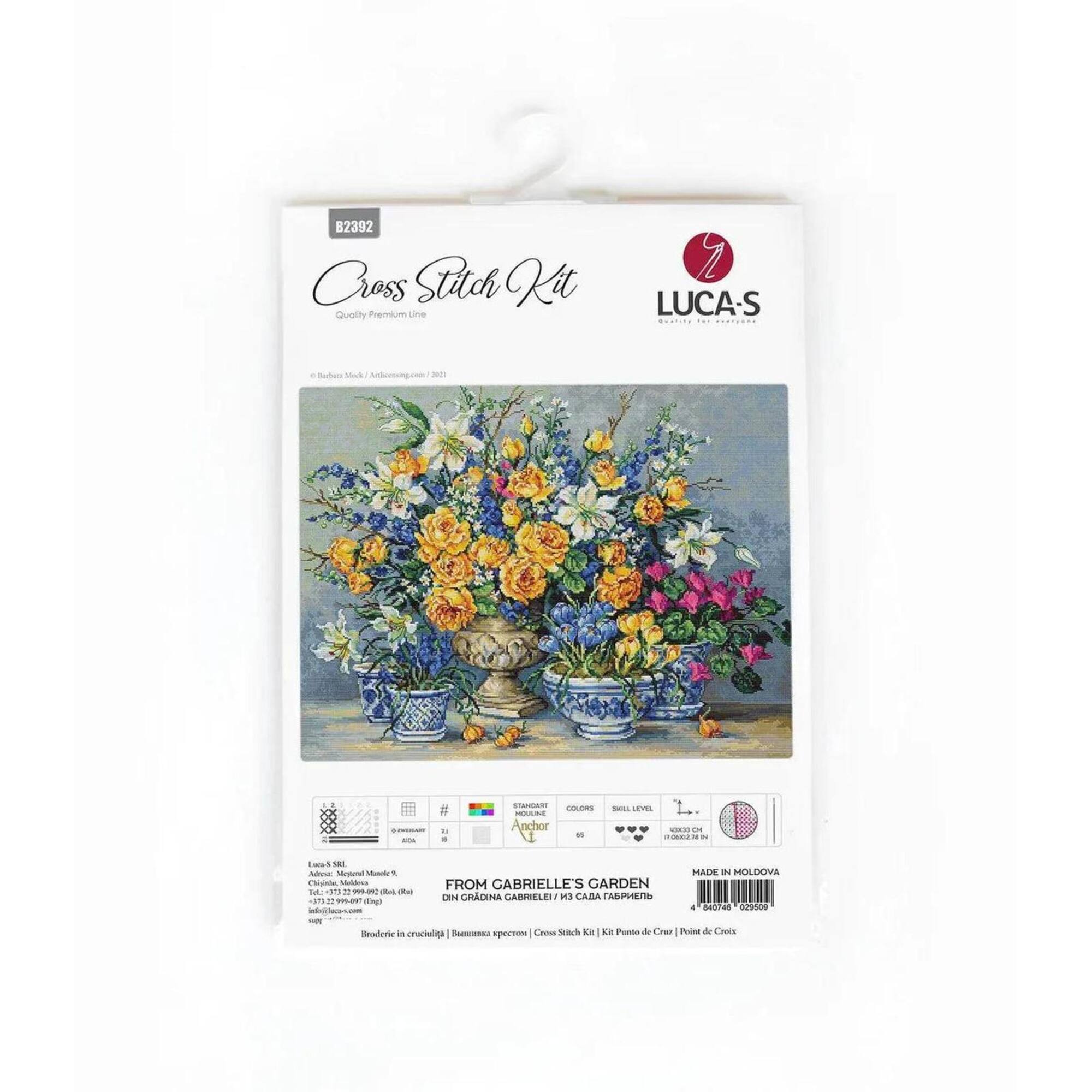 Luca-S Gabrielle's Garden Counted Cross Stitch Kit